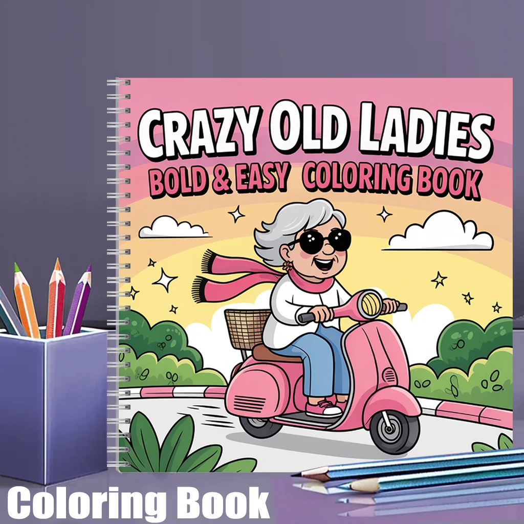Chalk Bag - Crazy Old Ladies Coloring Book for