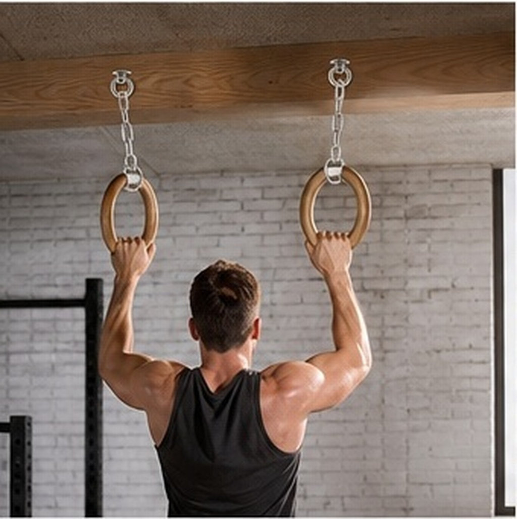 Gymnastic Ring - 2Pcs Stainless Steel Suspension Ceiling Hook