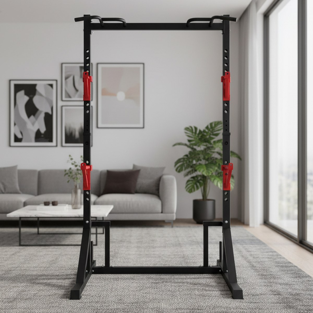 Adjustable Power Rack with Pul - Pull Up Bar 评论和价格