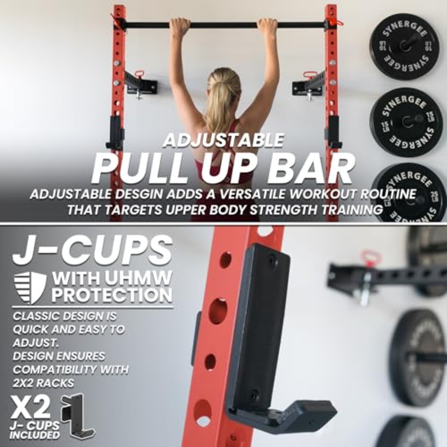 2200 Series Folding Squat Rack - Pull Up Bar 评论和价格