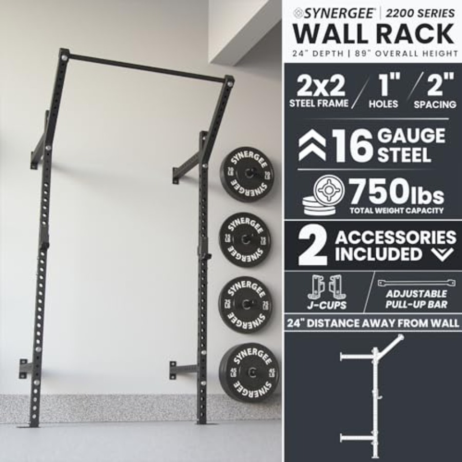 Wall Mounted Squat Rack for ho - Pull Up Bar 评论和价格