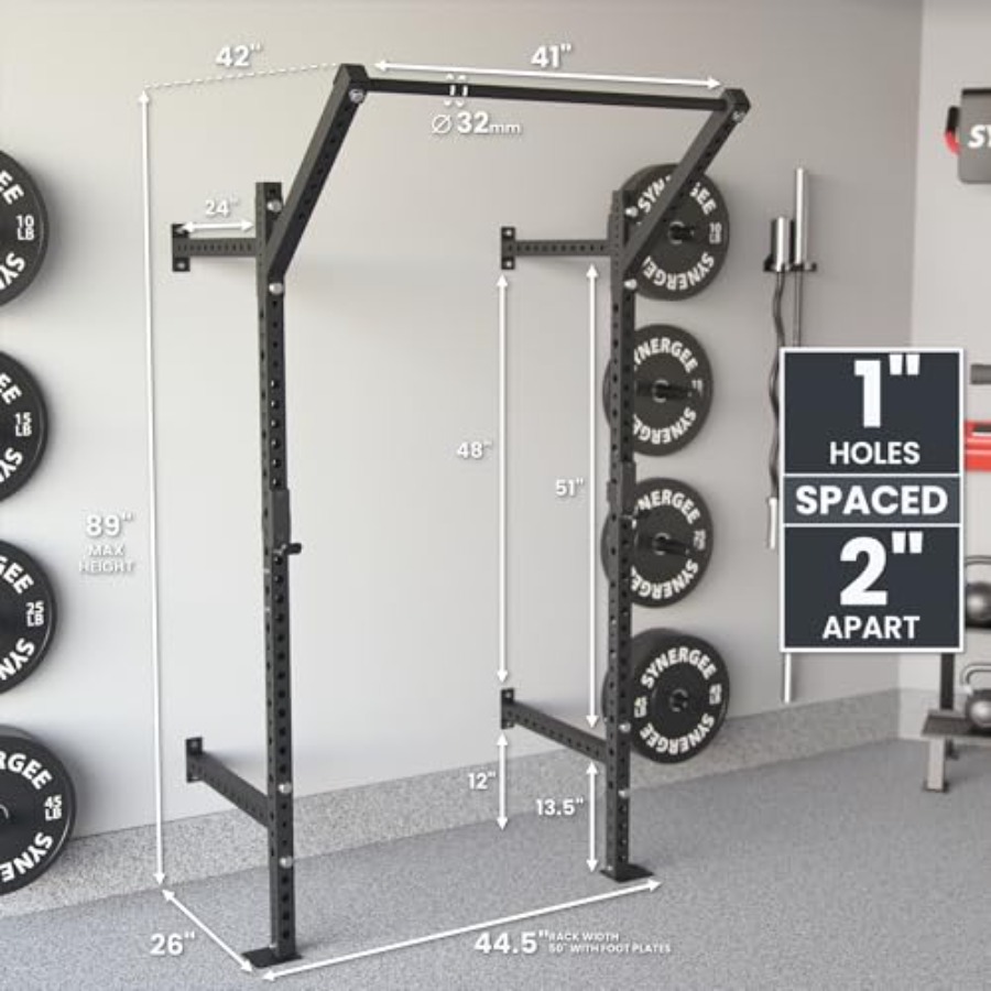 Wall Mounted Squat Rack for ho - Pull Up Bar 评论和价格