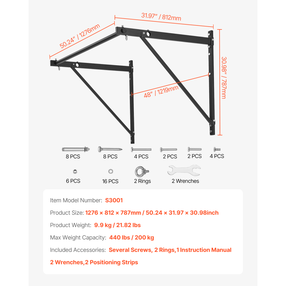Ye Wall Mounted Heavy Duty Pul - Pull Up Bar 评论和价格