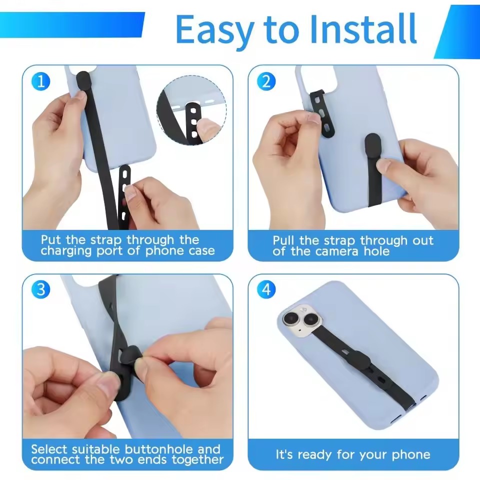 Portable Silicone Phone Strap  - Wrist Wraps 评论和价格