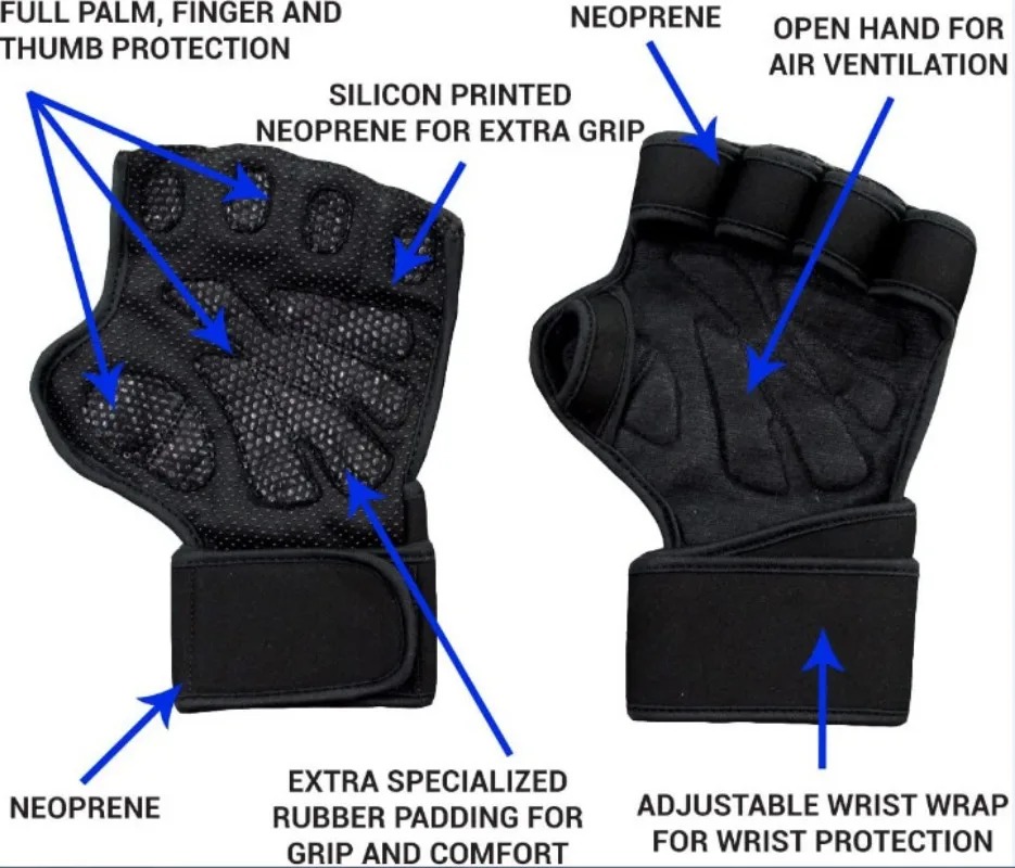 Men Women Half Finger Fitness  - Weightlifting Gloves 评论和价格