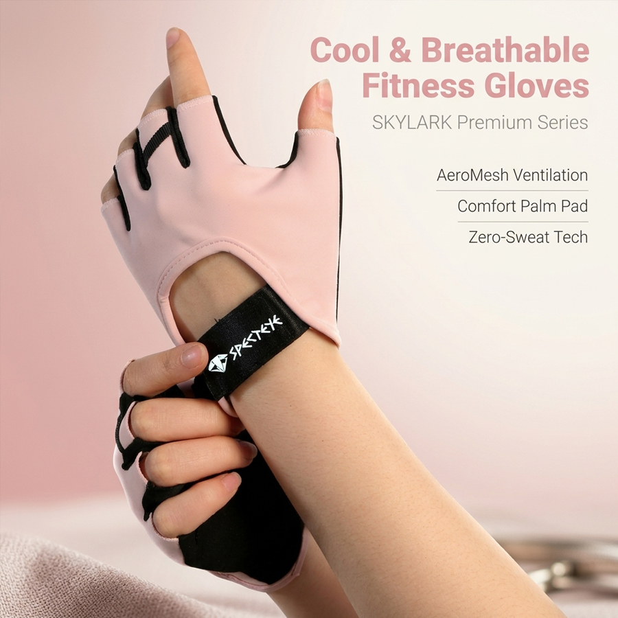 Women Pink Half Finger Fitness - Weightlifting Gloves 评论和价格