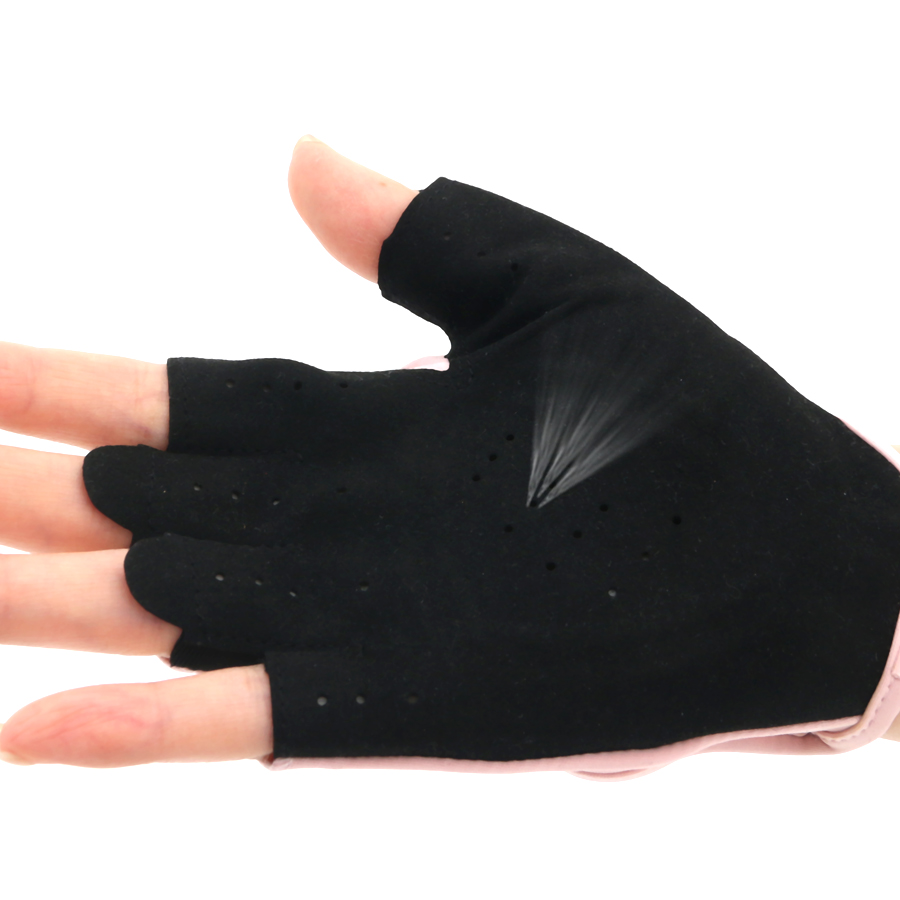 Women Pink Half Finger Fitness - Weightlifting Gloves 评论和价格