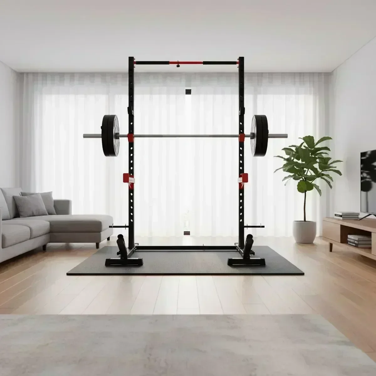 Adjustable Home Gym Squat Rack - Pull Up Bar 评论和价格