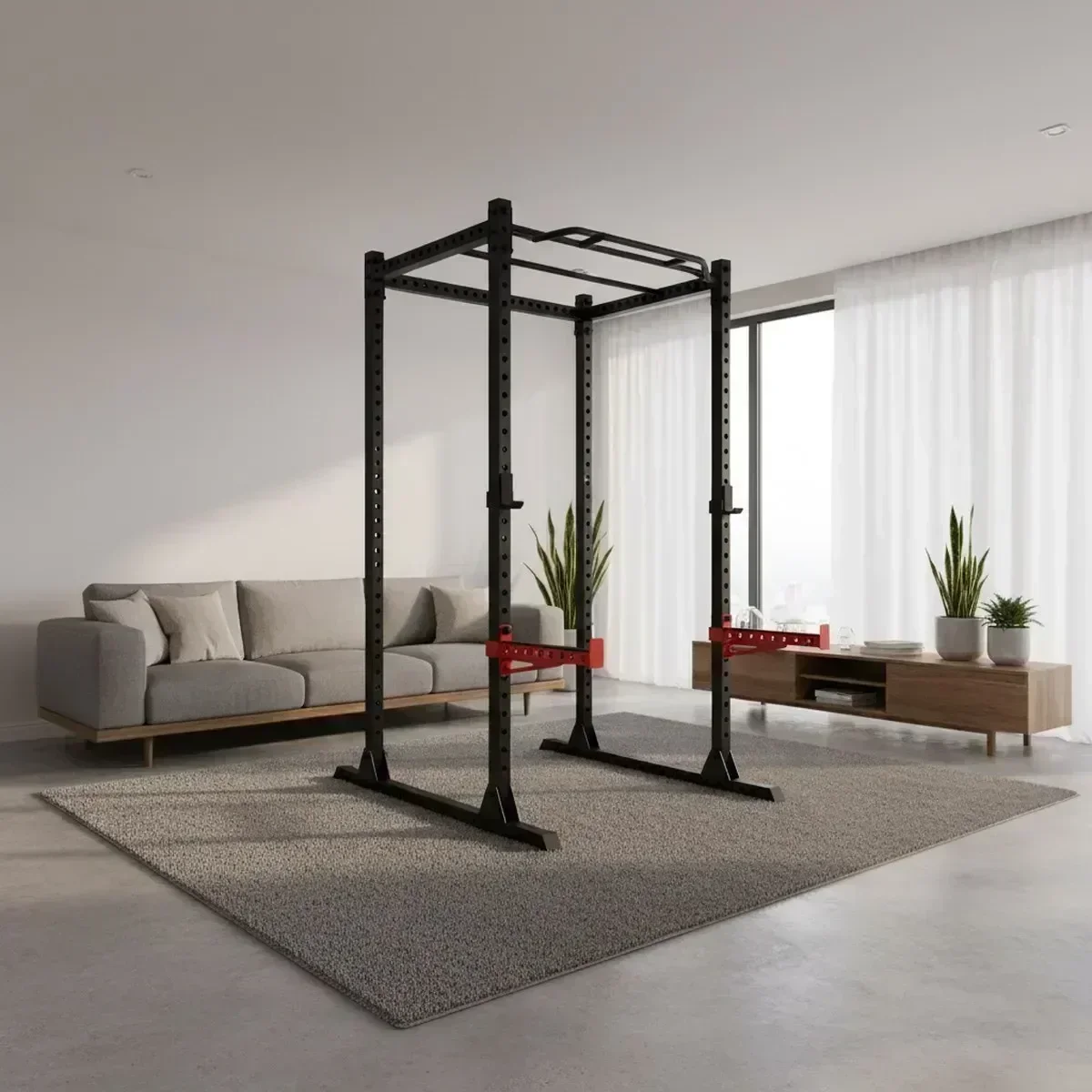 Adjustable Home Gym Squat Rack - Pull Up Bar 评论和价格
