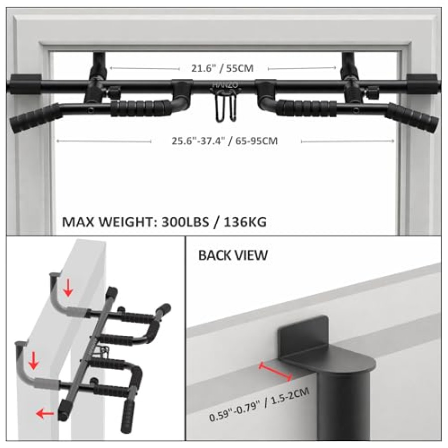 Doorway Pull Up Bar Set with S - Pull Up Bar 评论和价格