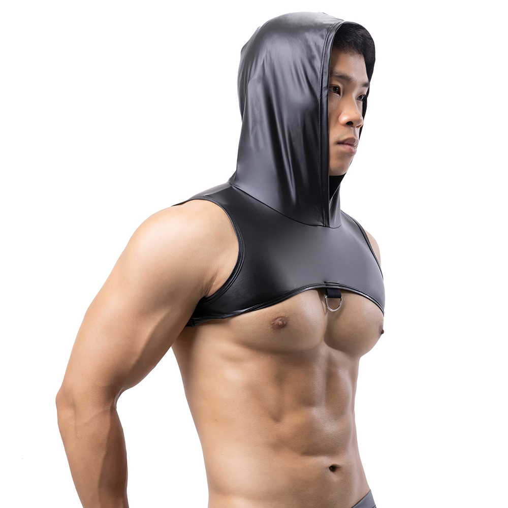 Men Faux Leather Hooded Fitnes - Gymnastic Ring 评论和价格