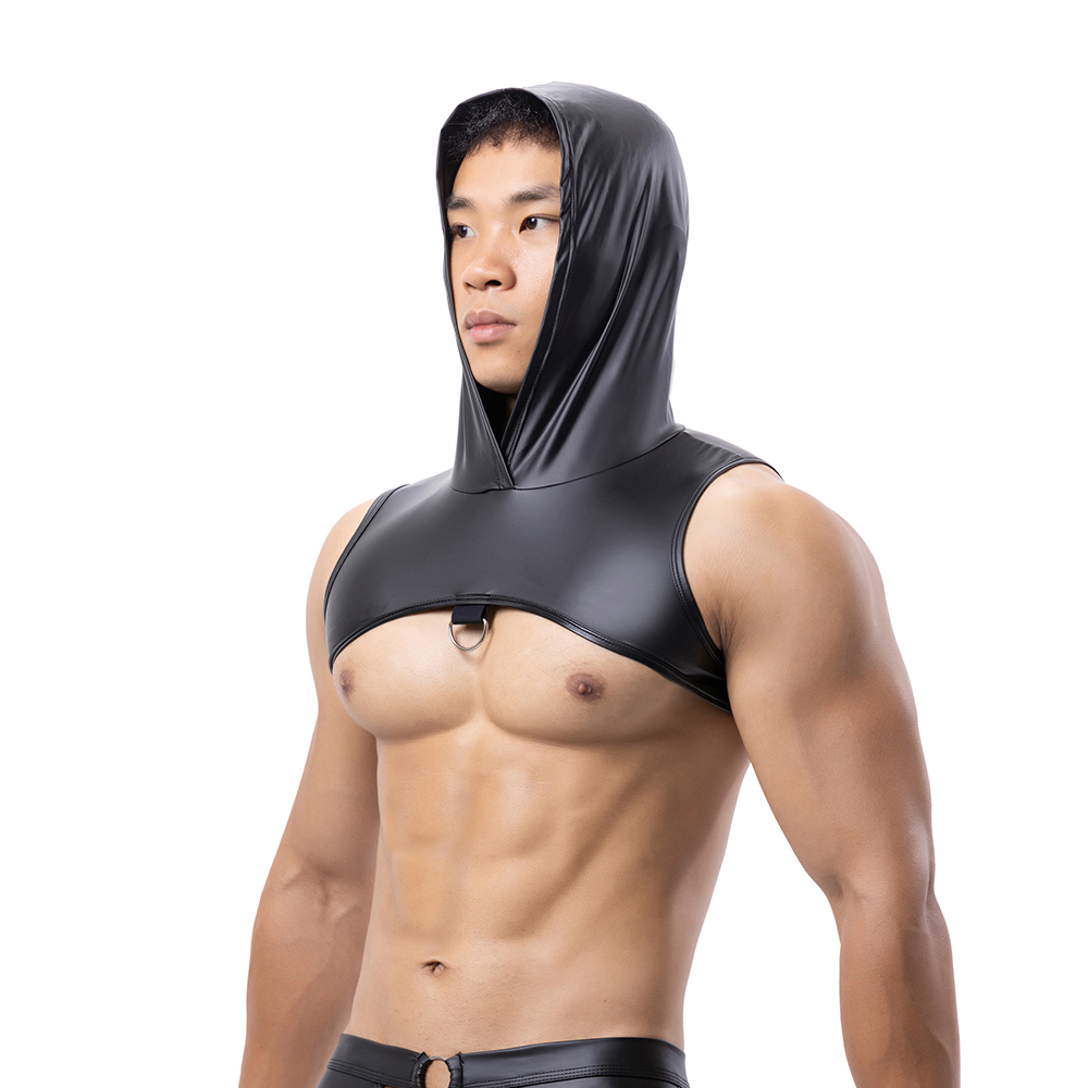 Men Faux Leather Hooded Fitnes - Gymnastic Ring 评论和价格