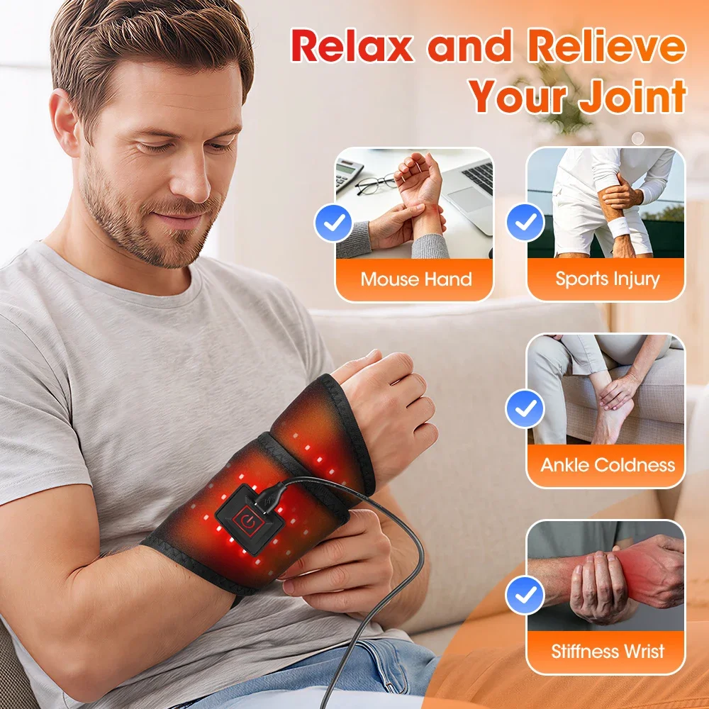 Heating Ankle Wrap with Red Li - Wrist Wraps 评论和价格