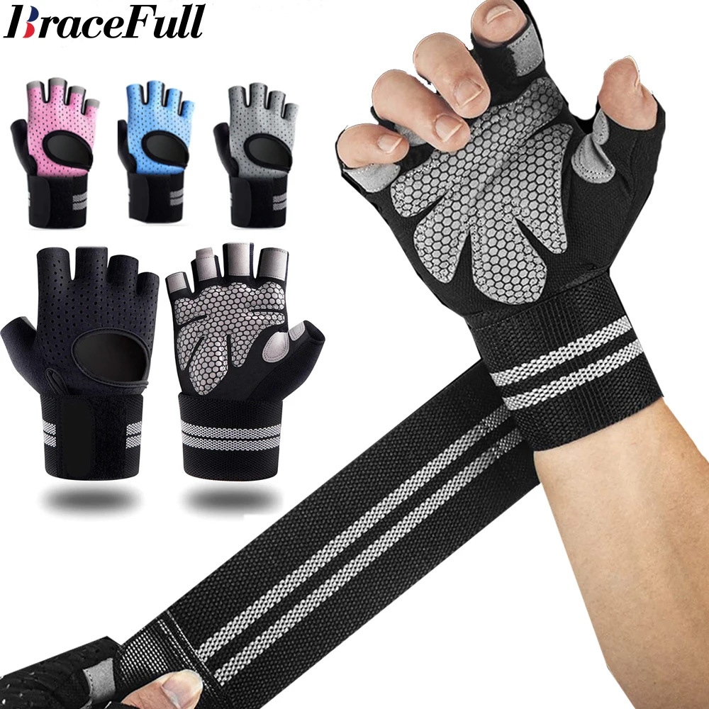 1Pair Half Finger Gym Fitness  - Weightlifting Gloves 评论和价格